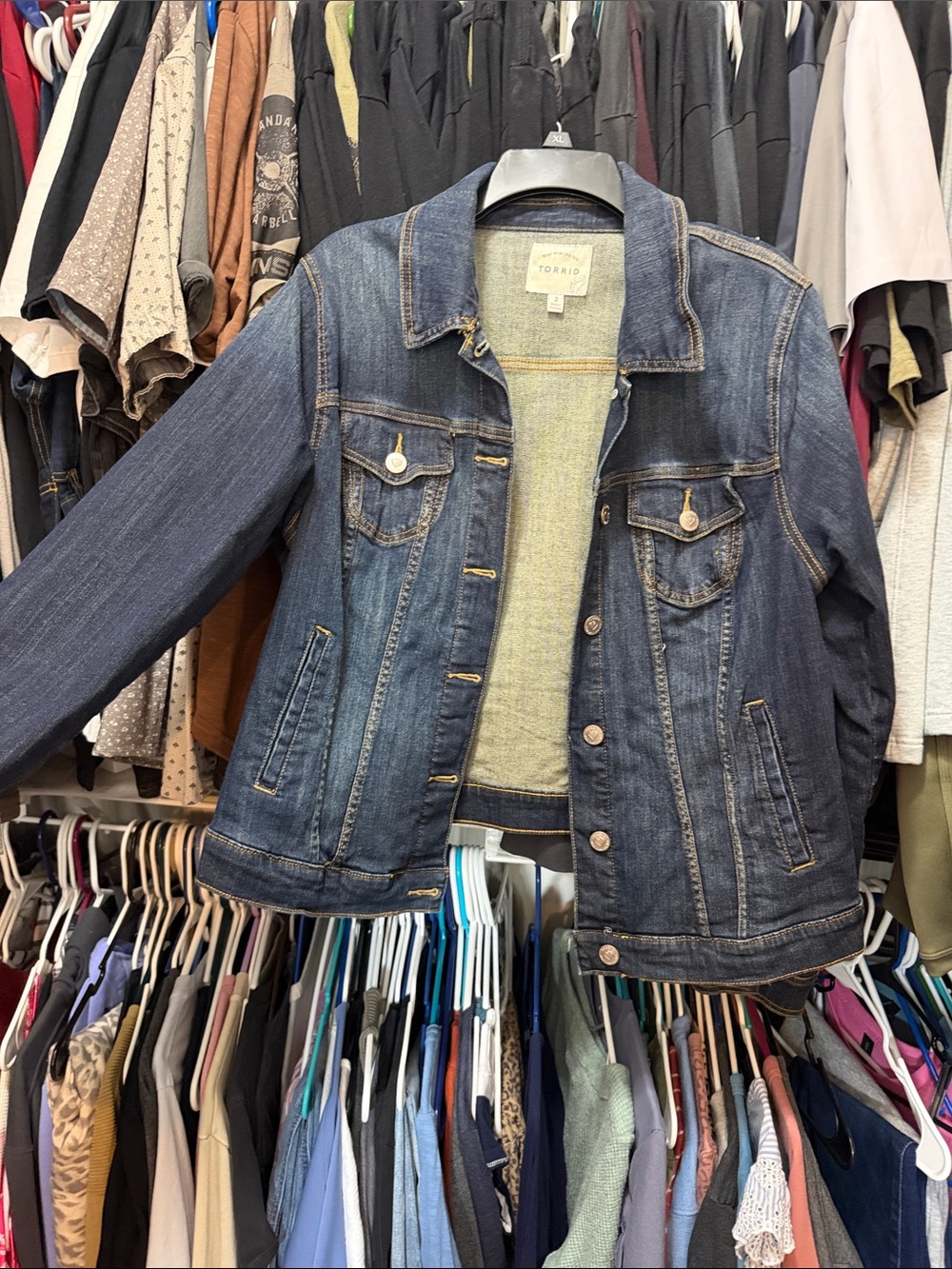 torrid Indigo Blue Denim Jacket with Button Front